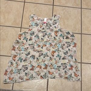 Butterfly Print Sleeveless Top